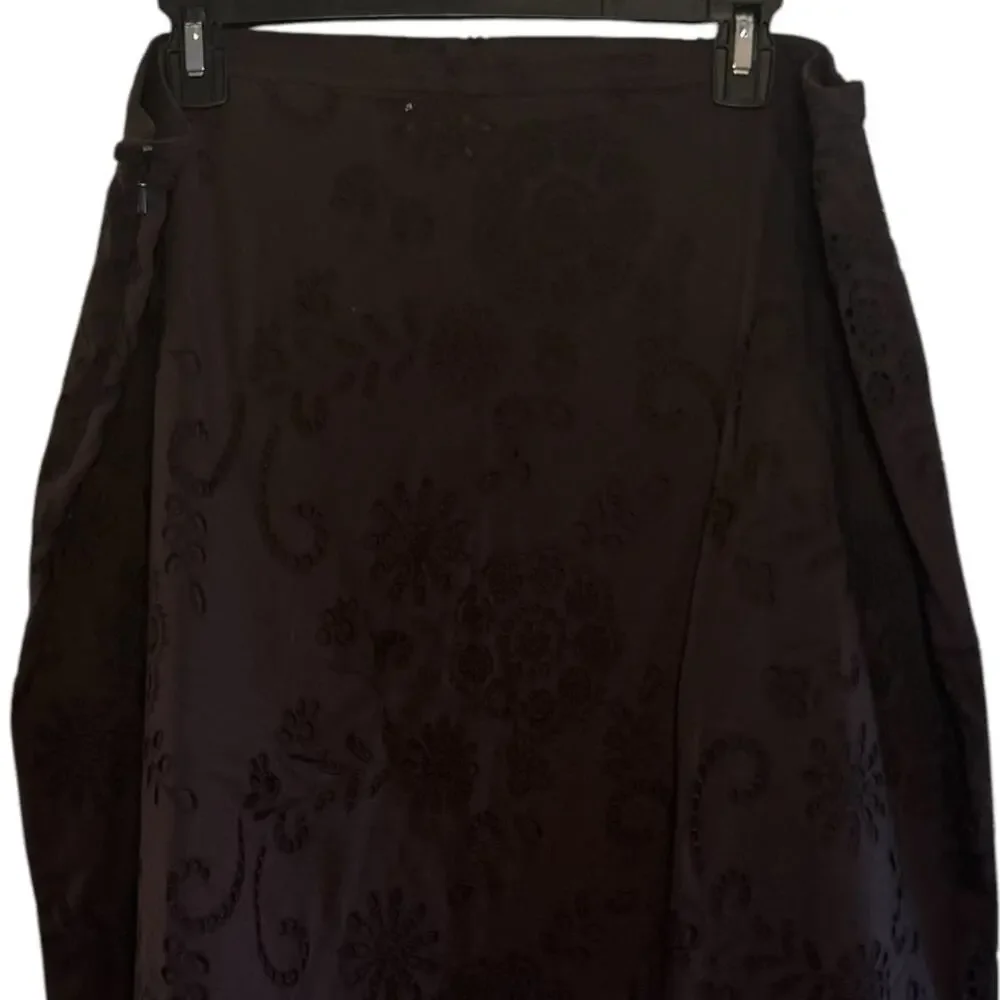 Forth & Towne A Gap Brand 100% Cotton Brown Eyelet Size 16 Skirt